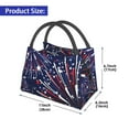 thumbnail image 2 of Fotbe Red White Blue Fireworks 1 Bolsa Térmica Portátil con Estampado, Bolsa de Entrega de Alimentos Aislada, Bolsa Reutilizable de Gran Capacidad para Comidas y Supermercado, 2 of 6