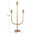 thumbnail image 2 of Creative Co-Op Hand-Forged Metal Candelabra, Antique Copper Finish, 2 of 9