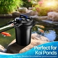 thumbnail image 6 of Pond Pump Filter Bio Water Pressure Filter with Ultraviolet Feature UV Light Sterilizer Bulb Canister System Koi Fish Aquarium Tank Garden Water Clarifier 1400 - 2600 Gallons (10000L), 6 of 10