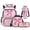Baseball Pink Bow, variant on Aplkyhs Leopard Bow 4Pcs Kids Backpack for Girls with Lunch Box Pencil Case Water Bottle Carrier with Strap Suitable for Elementary Middle School High School