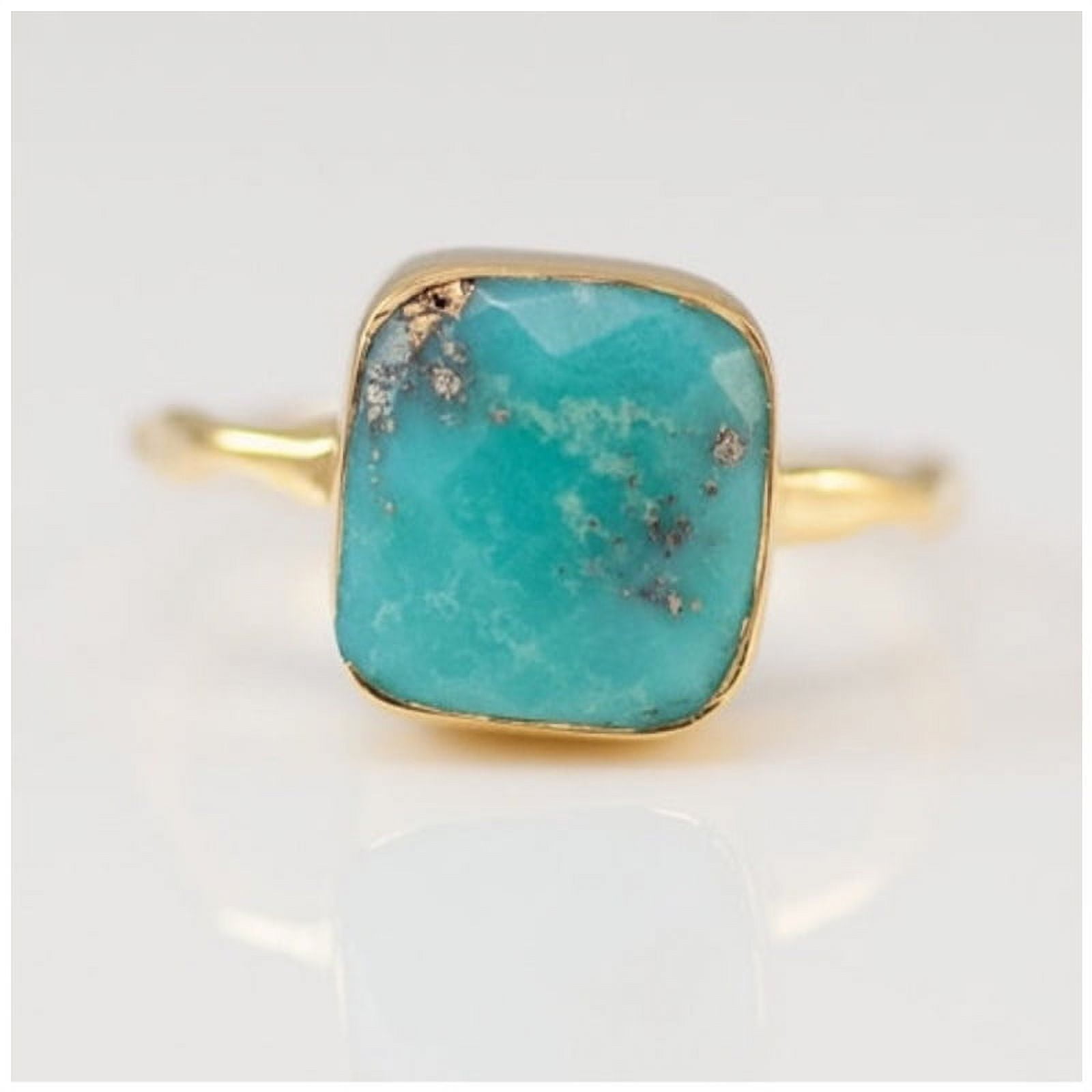 CLEAN GEMS Natural Certified Square Turquoise (Firoza) 10.25 Ratti or 9.5  Carat for Male & Female 92.5 Sterling Silver Sterling Silver Turquoise Ring  Price in India - Buy CLEAN GEMS Natural Certified