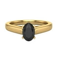 thumbnail image 4 of Black Diamond Engagement Ring for Women Solitaire Oval 14K Gold 3/8 carat (Black, AAA), 4 of 5