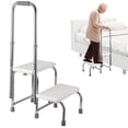 thumbnail image 2 of QinaQin Dual Step Stool, Heavy Duty Foot Stool Ladder with 200kg Capacity for Bedside, Kitchen, Car, RV or Bathtub, 2 of 8