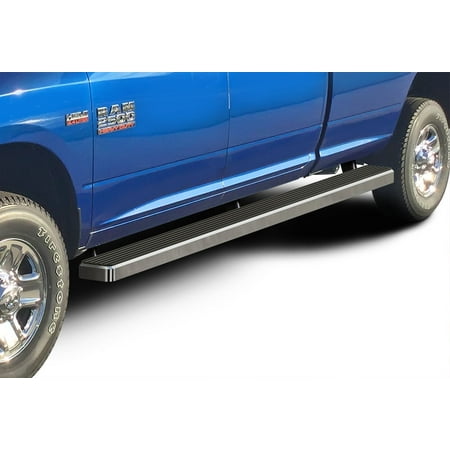 Wheel To Wheel Running Boards 2009-2018 DODGE Ram 1500 Crew Cab/2010-2018 DODGE Ram 2500/3500/4500/5500 Crew Cab 6.5 FT Bed 5 Inch Wheel to Wheel Brushed iStep Side Step ()