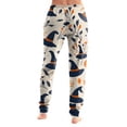thumbnail image 5 of Wutalume Halloween Women's Casual Pajama Pants - Drawstring Elastic Waist Cuffed Pants with Pockets, Loose Trousers for Festival Wear,Multicolor 2XL, 5 of 5