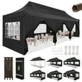 thumbnail image 3 of COBIZI Heavy Duty 10x30 Party Tent,Commercial pop up Canopy for Parties,Waterproof Gazebos, 8 Sidewalls,Waterproof UPF50+,Black, 3 of 6