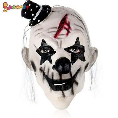 Spencer Halloween Scary Clown Mask Full Face Evil Creepy Costume Cosplay Horror Latex