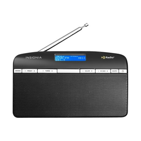 Insignia™ - Tabletop FM/HD Radio - Black