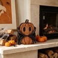 thumbnail image 2 of EverydayNest Wooden Halloween Pumpkin Ornament,Decorative Ghost Owl Figurine for Tabletop Shelf,Autumn Fall Centerpiece for Home Living Room Office Decor,5.9in, 2 of 4