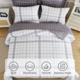 thumbnail image 3 of EMME 5-Pieces White Plaid Bed in a Bag, Twin, 3 of 7