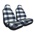 thumbnail image 3 of Car Seat Covers Are Protected From Dust And Spillage And Elastic Straps Are Easy To Install For Easy Car Suv Truck Delivery Slateblue Buffalo Plaid Check Tartan Scotland_2 1, 3 of 8
