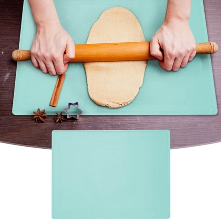 

VBXOAE Non Slip Non Stick DIY Baking Kneading Pad Integrated Imprinting Scale Easy to Clean High Temperature with Protrusion Design Available in Turquoise
