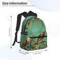 thumbnail image 4 of KLL Retro Birds Print Laptop Backpack,Lightweight Backpack for Women Men Travel Daypack Fit for Travel Hiking Weekend, 4 of 6