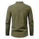 thumbnail image 5 of pstuiky camisetas de manga larga para hombre, Top informal de manga larga con cuello alto y botones con cordón para hombre, de color liso y moderno Tops casuales para hombres m, 5 of 9