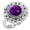 Amethyst, variant on Natural Carnelian Women Jewelry 925 Sterling Silver Ring