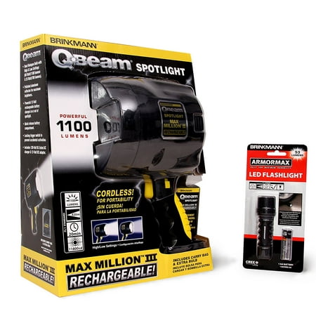 Brinkmann Q-beam Spotlight (Brinkmann Handheld Lighting Set (Brinkmann QBeam 800-2380-W Max Million III Rechargeable Spotlight and Armormax LED)