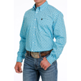 thumbnail image 3 of Cinch Turquoise Geometric Print - Mens Shirt  - Mtw1105607, 3 of 4
