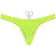 thumbnail image 2 of Botmois Men Solid Swim Thong Nylon Swimwear Pouch Bikini Swimsuit T-back Bikini Light Watermelon Red XL, 2 of 4