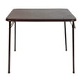 thumbnail image 6 of Emma + Oliver Brown Foldable Card Table with Vinyl Table Top - Game Table - Portable Table, 6 of 9