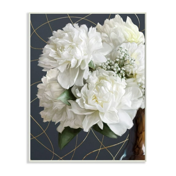 Stupell Industries White Flower Bouquet Petal Detail Interior Painting Graphic Art Unframed Art Print Wall Art, 13x19, by Ziwei Li