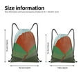 thumbnail image 3 of Drawstring Backpack, Men Ladies Waterproof Sports Backpack Gym Bag-Boho Sunrise Sunset Pattern-Small Size, 3 of 8