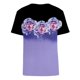 thumbnail image 3 of Camiseta informal de manga corta con cuello redondo y estampado para mujer Pompotops hkajfhjk463516, 3 of 4
