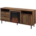 thumbnail image 1 of Roth Modern Storage Fireplace TV Console in Rustic Oak, 1 of 4