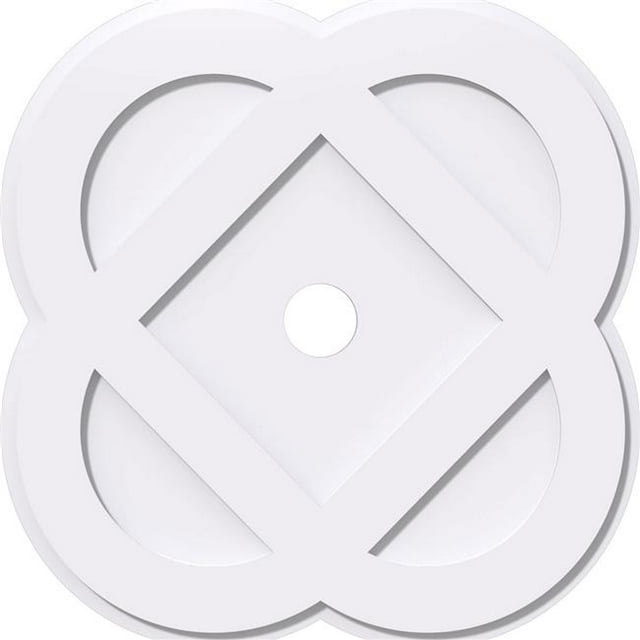 Ekena Millwork CMP38CE-04000 38 in. OD x 4 in. ID Square Charlotte Architectural Grade PVC Contemporary Ceiling Medallion