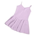 thumbnail image 2 of Eltusu Girls Ballet Dance Dress, Performance Practice Sleeveless Cotton Leotard Skirts Purple Size 3-4 T, 2 of 6