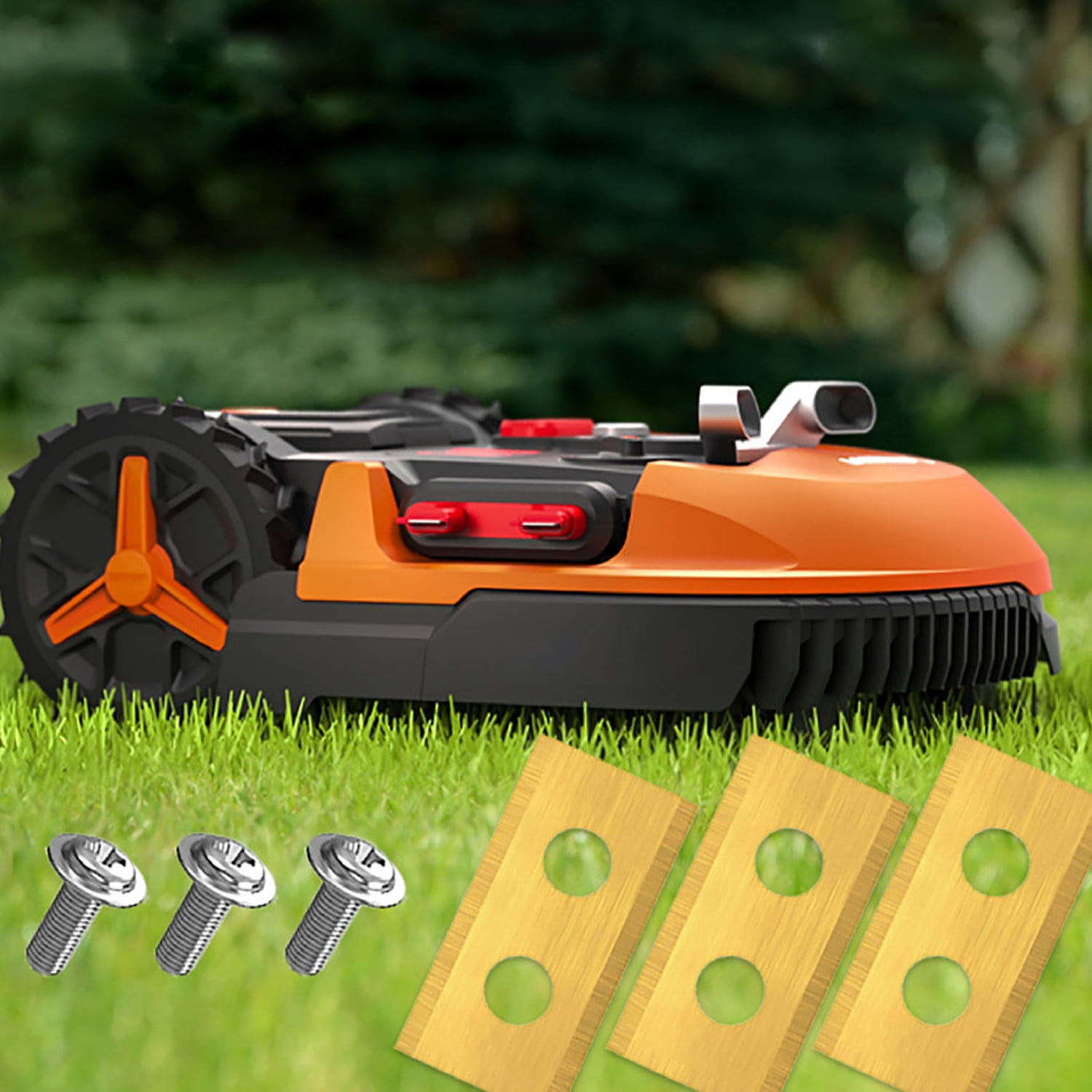 SSDLV 10 Pack Double Hole Lawn Mower Blades Replacement Blade for Robot Lawn Mower 36.2 x 18 x 0.9mm with Anti Rust Durable 2 Hole Lawn Mower for Smart Machine Walmart