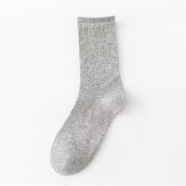 Calcetines de confinamiento, calcetines de pelo blanco, calcetines sin hueso de otoño e invierno, calcetines universitarios japoneses que absorben el sudor hasta la mitad de la pantorrilla