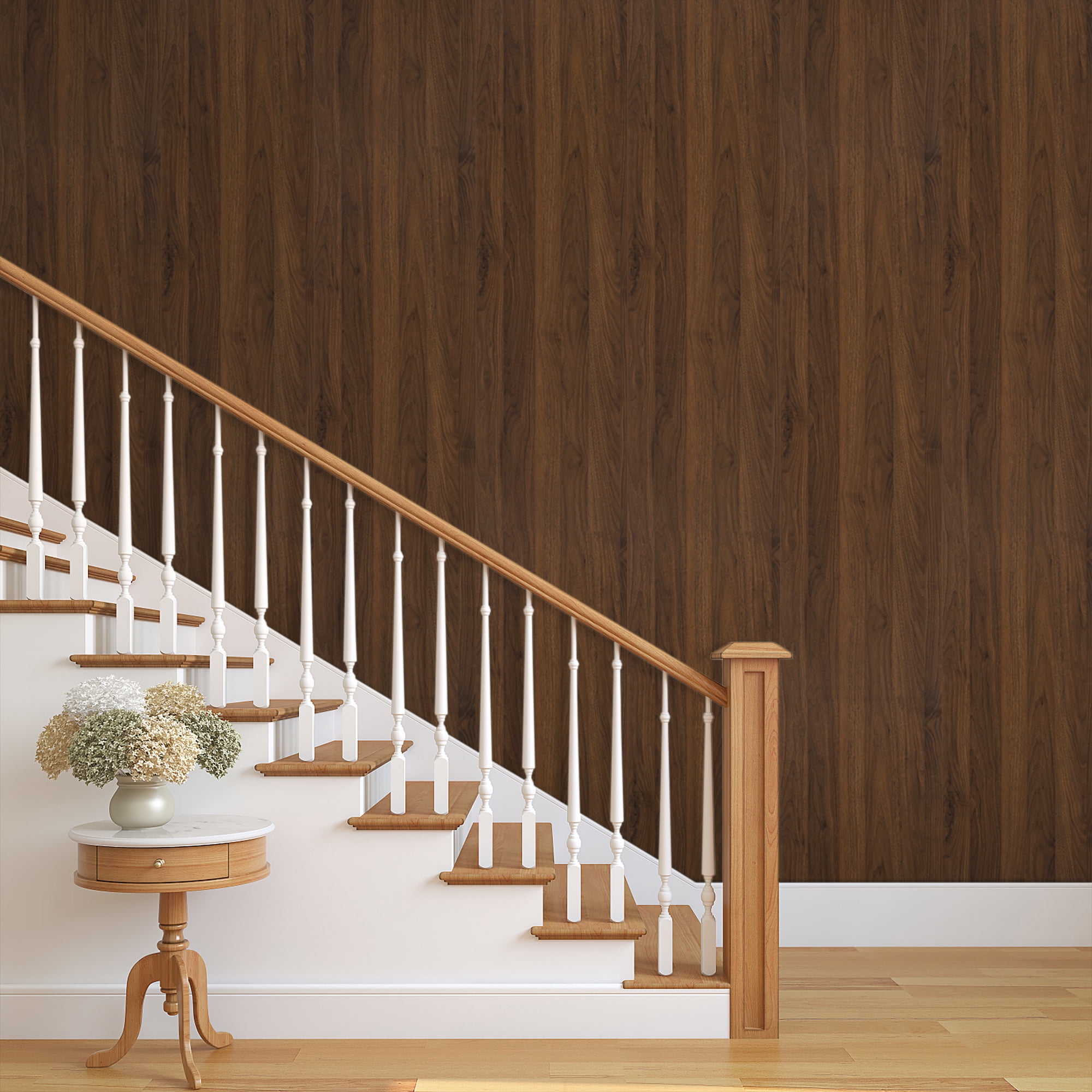 Abyssaly Wood Peel and Stick Wallpaper 15.7 " x 393" Self-adhesive Removable Contact Paper Waterproof Vinyl Wallpaper for Home Decor