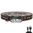 thumbnail image 1 of cámping Linterna frontal XPE LED Inducción de onda Impermeable 300lm Pesca Negro JShteea El nuevo, 1 of 8