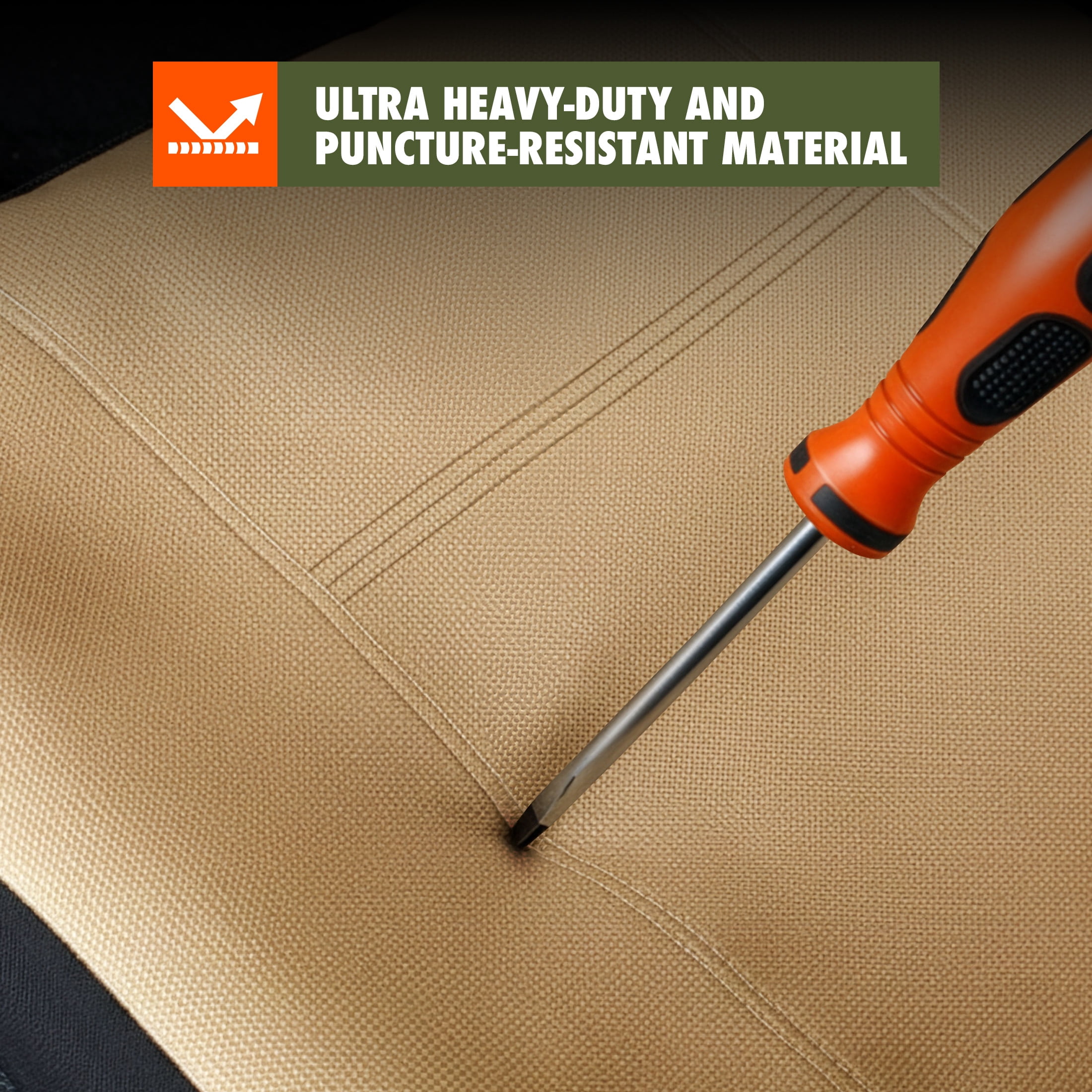 Ozark Trail Truck Heavy Duty Seat Covers 2 pack, Khaki