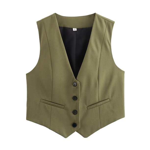 Chaleco ajustado sin mangas de estilo informal europeo y americano de verano de 15 colores para mujer