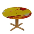 thumbnail image 3 of PIKWEEK Round Tablecloth Great for Home Kitchen/Parties/Holiday Dinner Drop Splattered Design Paint Liquid Ink Splatters White, 3 of 8