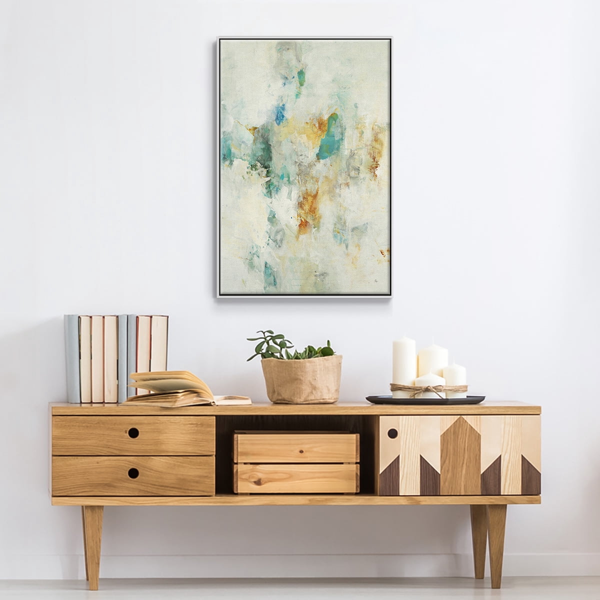 Let's Dance Framed Premium Gallery Wrapped Canvas - Ready to Hang - 25 x 37 - White Floating Frame