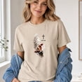 thumbnail image 3 of Jollimate Reaching Hand of Jesus T-Shirt, Jesus Is King Christian Graphic Tee, Religious Faith Shirt for Women, 3 of 6