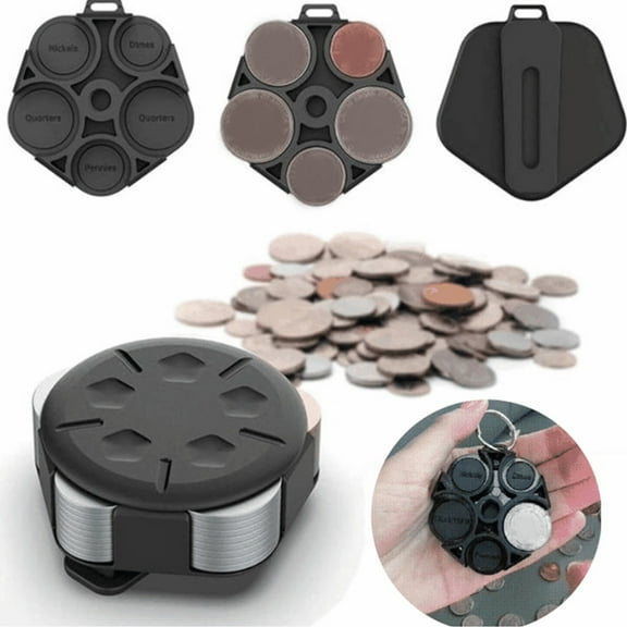 Portable Coin Storage Box, Made Of Premium ABS Material(One Size,as shown)