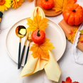 thumbnail image 3 of 12 piezas de anillos de servilleta de calabaza de Acción de Gracias para suministros de decoración de hojas de otoño de otoño (estilo clásico) brillar Electrónica, 3 of 6