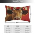 thumbnail image 2 of Salouo White And Red Daisy Cow Pattern Pillow Cases,1PC Pillow Covers with Envelope Closure Decorative Pillow Case for Bed Couch,Pillows Not Included-16"x24", 2 of 6