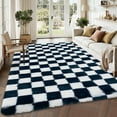 thumbnail image 2 of FairOnly 4'x6'Cloud Plush Ultra Soft Non Slip Area Rug for Bedroom Non Shedding Washable Floor Mat for Living Room Dining Room Kitchen,Navy Blue, 2 of 7
