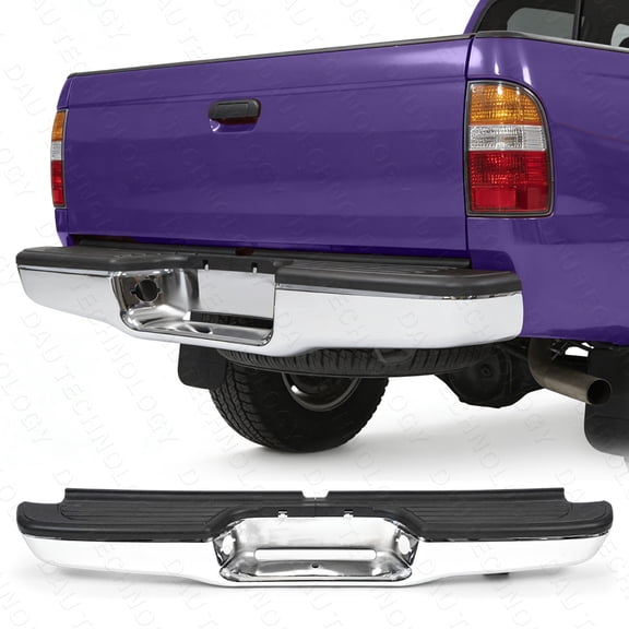Chrome Complete Rear Step Bumper Assembly for  Toyota Tacoma Truck 1995-2004