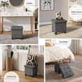 thumbnail image 4 of Cubo otomano STORAGEBUD con papelera pequeña, color gris, 4 of 9
