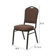 thumbnail image 3 of Hampden Furnishings Lila Collection Fabric Banquet Chair, Natural Chocolatier, Pack of 2, 3 of 9