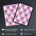 thumbnail image 2 of Pink Blue Geometric Pattern Vintage Japan Wall Art Print Korin 12x16", 2 of 4