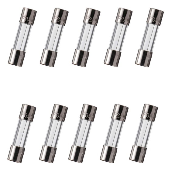 5x20 mm 3A 3 amp 125V 125 Volt 0.197x0.787 Inch F3AL125V Fast Blow Glass Fuses (Pack of 10 Pcs)