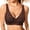 Coffee, variant on Women Wireless Bra Jelly Cup Wave Edge Seamless Design Anti-Slip No-Roll Stable Daily Comfort Pink 44 (4XL)