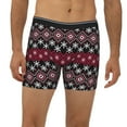 thumbnail image 2 of Easygdp red Minimalist Snowflake Men's Boxer Briefs Men’s Underwear Boxer Briefs for Men, 2 of 7