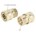 thumbnail image 3 of 2Pcs Coche R?pido Conector Presi?n Arandela Adaptador 1/4" Rosca Enchufe Unique Bargains Zócalo hembra de conexión rápida, 3 of 6